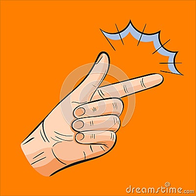 Finger snapping gesture vector icon. Hand snap fingers like easy concept Vector Illustration