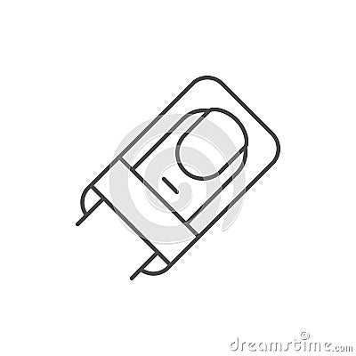 Finger splint line outline icon Vector Illustration