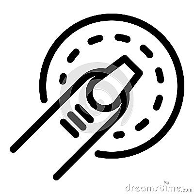 Finger touch sense icon, outline style Vector Illustration