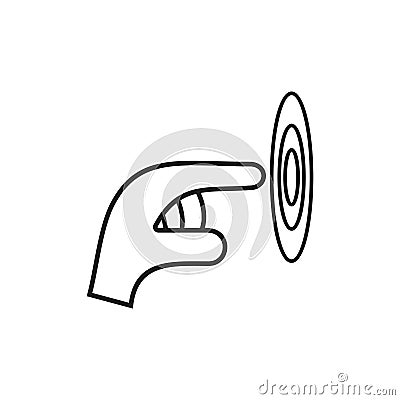 Finger touch target market symbol vector Vector Illustration