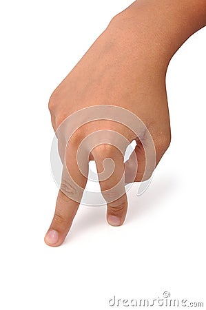 Finger walk Stock Photo