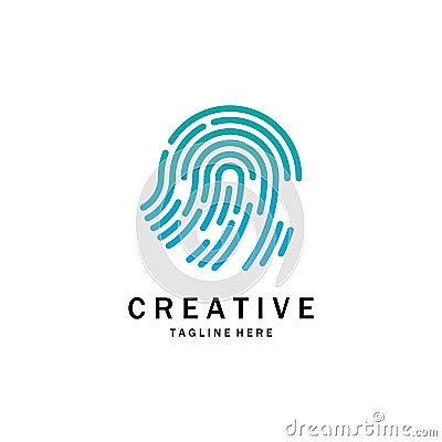 fingerprint abstract logo design for identity, business card, business, company and technology template Vector Illustration