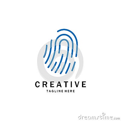 fingerprint abstract logo design for identity, business card, business, company and technology template Vector Illustration