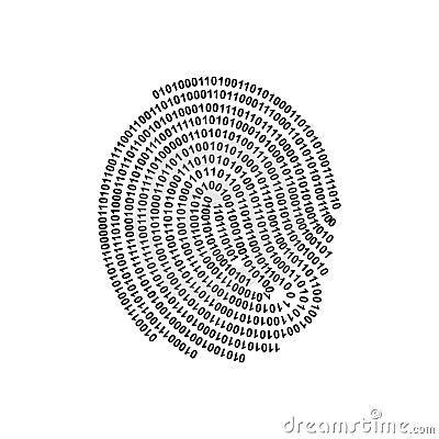 Fingerprint abstract modern vector icon Vector Illustration