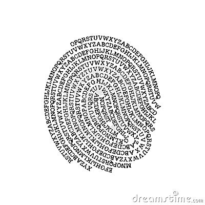 Fingerprint abstract modern vector icon Vector Illustration