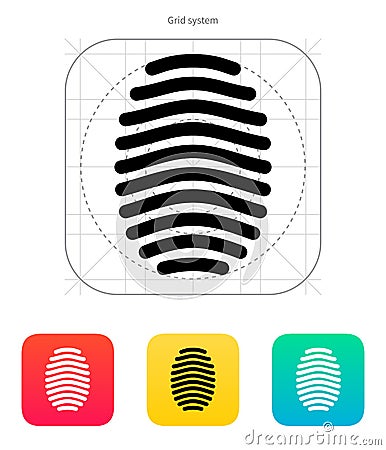 Fingerprint arch type icon. Vector Illustration