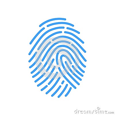 Fingerprint biometric pattern. Finger print for personal identification, authentication, verification and safe access Vector Illustration