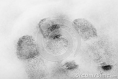 Fingerprint hand. Stock Photo