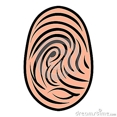 Fingerprint icon, icon cartoon Vector Illustration