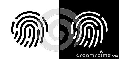 Fingerprint icon. Simple vector illustration Vector Illustration