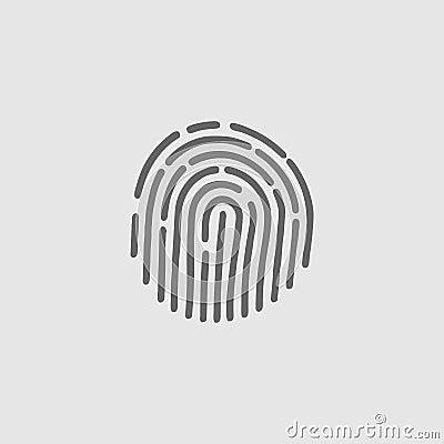 Fingerprint icon vector. ID scanner. Touch fingerprint identification sensor Vector Illustration