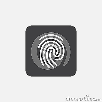 Fingerprint icon Vector illustration isolated on white Vector Illustration