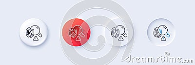 Fingerprint line icon. Finger print scan sign. Line icons. Vector Vector Illustration