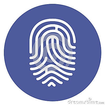 Fingerprint Loop Icon. Vector illustration EPS 10 in trendy flat style isolated. Vector Illustration