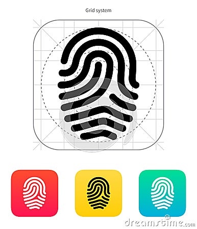 Fingerprint loop type icon. Vector Illustration
