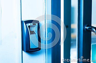 Fingerprint machine Stock Photo