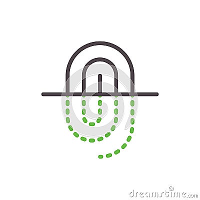 Fingerprint scan concept. Vector illustration decorative design Vector Illustration