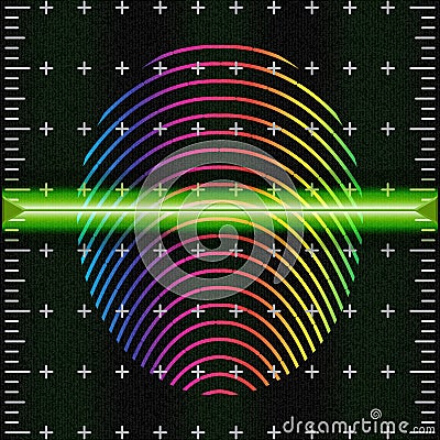 Fingerprint scan provides security access. Biometrics identification. Futuristic interface scanner fingerprint Vector Illustration