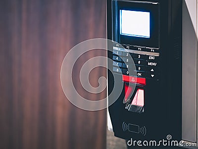 Fingerprint Scan Security System Password Protection Stock Photo