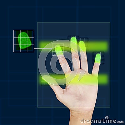 Fingerprint scanner Stock Photo