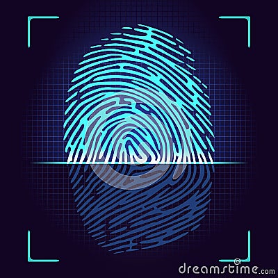 Fingerprint scanner Stock Photo
