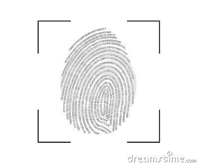 Fingerprint scanning Vector Illustration