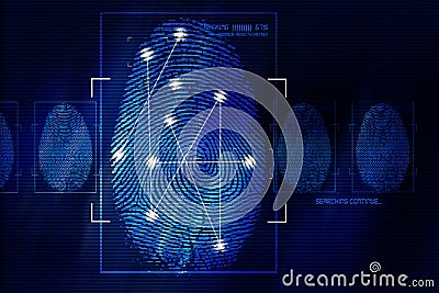 Fingerprint Scanning Technology Stock Photo