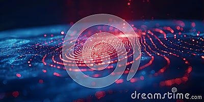 Fingerprint scanning technology for secure login authentication with AIpowered personal Stock Photo