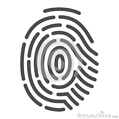 Fingerprint security, identification and privacy black icon Vector Illustration