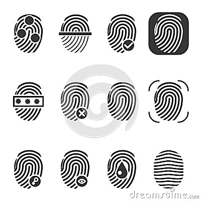 Fingerprint vector icons Vector Illustration