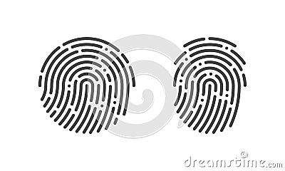 Fingerprint vector finger print logo icons Vector Illustration