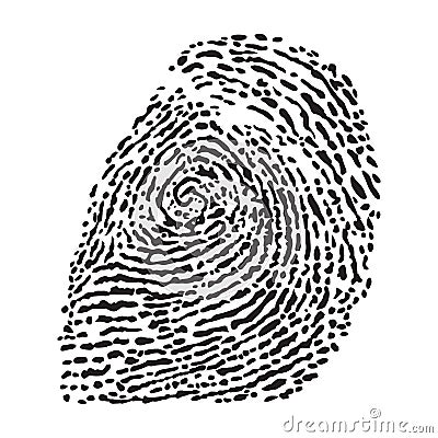 Fingerprint on white background Vector Illustration