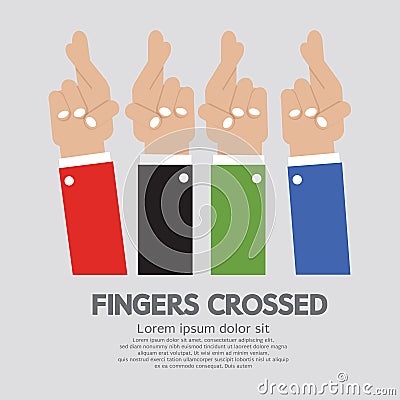 Fingers Crossed Vector Illustration