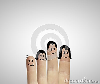 Fingers family Stock Photo