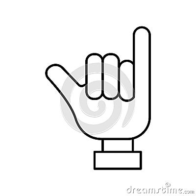 Fingers pointed Outline Vector Icon that can easily edit or modify. Vector Illustration