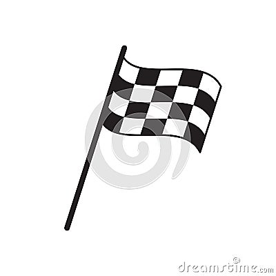 Finish flag vector illustration isolated on white. Flat style Vector Illustration