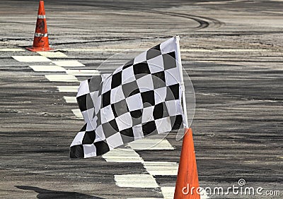 Finish flag Stock Photo