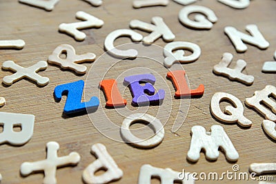 Finish word letters Stock Photo