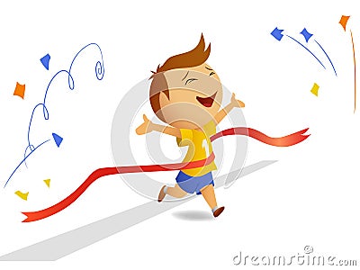 Finishing runner Vector Illustration