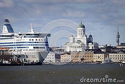 Finland: Helsinki from the sea Editorial Stock Photo