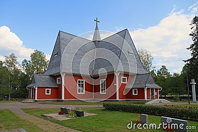 Finland, Iitti: Old Wooden Church (1693) Stock Photo