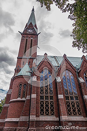 North facade of Kotka-Kymin Parish Church, Finland Stock Photo