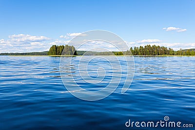 Finland lake scape at summer Stock Photo