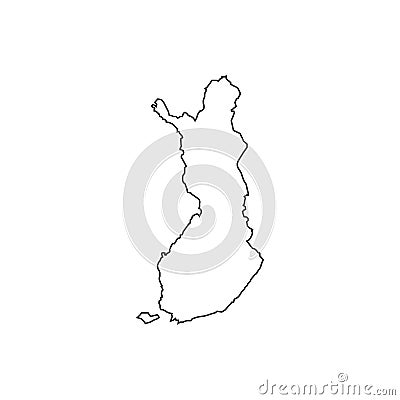 Finland map silhouette Vector Illustration