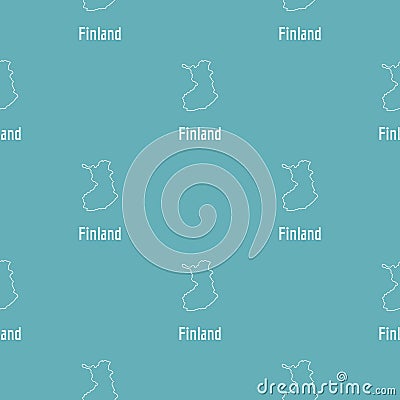 Finland map thin line simple Cartoon Illustration