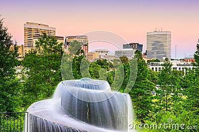 Finlay Park in Columbia, SC Stock Photo