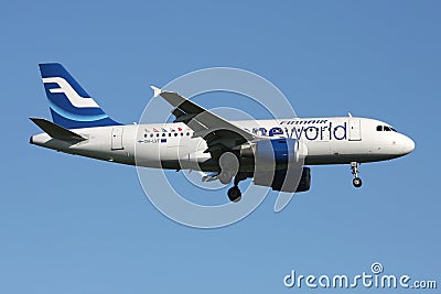 Finnair Airbus A319-100 Editorial Stock Photo