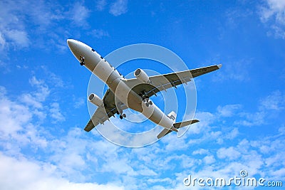 Finnair`s Airbus flying over Editorial Stock Photo