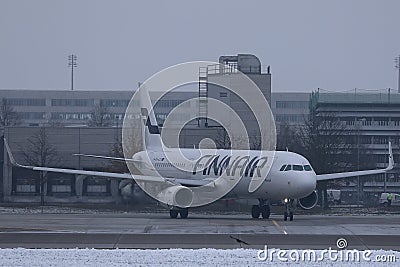 Finnair plane takingoff from Munich Airport MUC Editorial Stock Photo