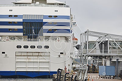 Finnish cruise at Helsinki harbor. Travel, tourism background. Stock Photo